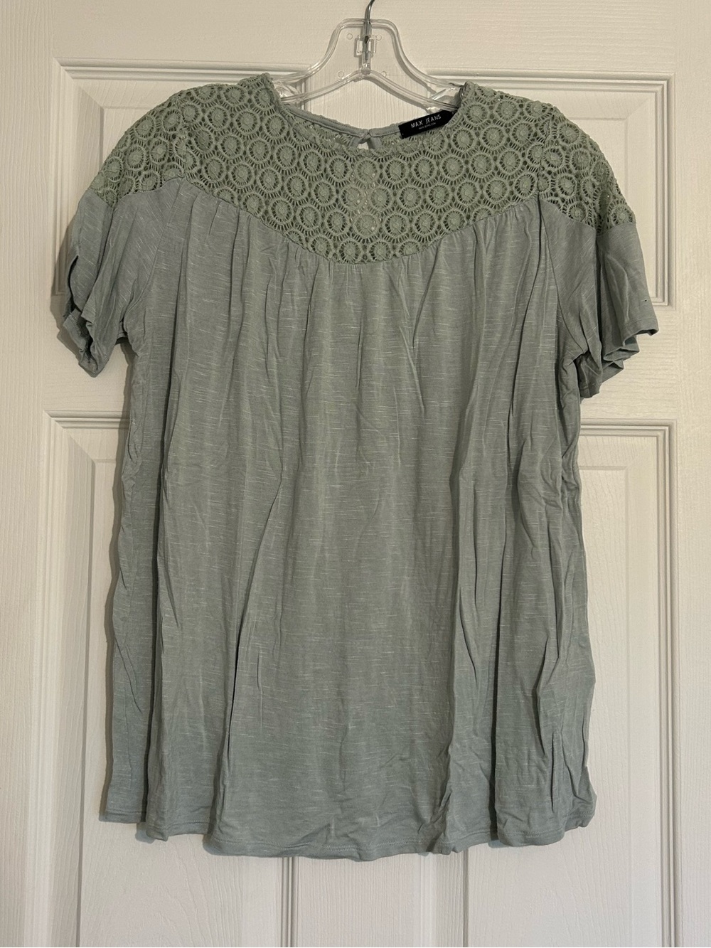 Max Jeans Crochet Neck Women's Top